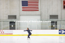 Michaela Andrusko, a senior from Otsego, Minnesota, and president of the UNL figure skating club, wo