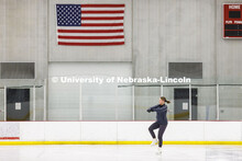 Michaela Andrusko, a senior from Otsego, Minnesota, and president of the UNL figure skating club, wo