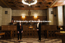Nebraska Law students Jayden Barth (left) and Rachel Tomlinson Dick delivered oral arguments in the 