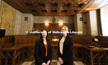 Nebraska Law students Jayden Barth (left) and Rachel Tomlinson Dick delivered oral arguments in the 