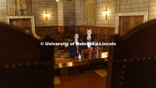 Nebraska Law students Jayden Barth (left) and Rachel Tomlinson Dick delivered oral arguments in the 