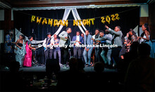 Students dance to the music of Live Lyve. The Nebraska East Union was the site for Rwanda Night: Lan