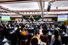 Students dance to the music of Live Lyve. The Nebraska East Union was the site for Rwanda Night: Lan
