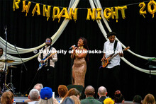 Students dance to the music of Live Lyve. The Nebraska East Union was the site for Rwanda Night: Lan