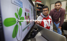 Rajib Saha, assistant professor of chemical and biomolecular engineering, and graduate student Niaz 