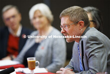 Christopher Marks, Interim Dean of the Hixon-Lied College of Fine and Performing Arts, talks with th