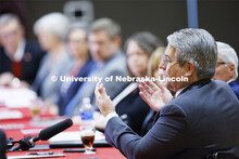Lance Perez, Dean of the College of Engineering, talks with the group. Chancellor’s group discussi