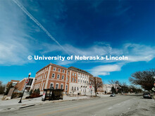 South side exterior view of the Nebraska Union on City Campus. March 3, 2022. 