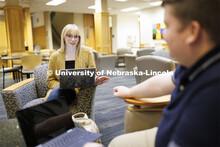 Students studying in the law library. Nebraska Law Photo shoot. March 21, 2022. 