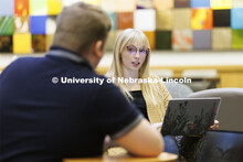 Students studying in the law library. Nebraska Law Photo shoot. March 21, 2022. 