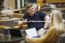 Students studying in the law library. Nebraska Law Photo shoot. March 21, 2022. 