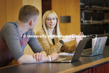 Students studying in the law library. Nebraska Law Photo shoot. March 21, 2022. 