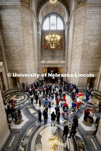 The day ended with participants mingling in the rotunda to meet with state senators and take photos 