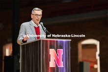Admitted students listen to Chancellor Ronnie Green and other campus stakeholders at the Welcome Pep