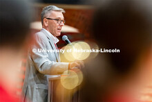 Admitted students listen to Chancellor Ronnie Green and other campus stakeholders at the Welcome Pep