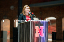 Admitted students listen to Chancellor Ronnie Green and other campus stakeholders at the Welcome Pep