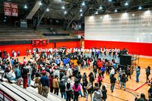 Multicultural Greeks and NPHC Greeks in a competition against each other with a mixture of dancing/s