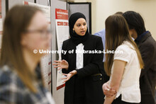 Noha Algahimi talks about her research on gene expression analysis. Undergraduate Student Poster Ses
