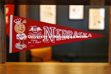 Husker memorabilia decorates the interior of The Scarlet Hotel. The Scarlet Hotel on Nebraska Innova