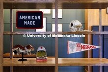 Husker memorabilia decorates the interior of The Scarlet Hotel. The Scarlet Hotel on Nebraska Innova