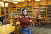 Individual students pictured in the Schmid Law Library. College of Law photo shoot. April 20, 2022. 