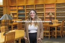 Individual students pictured in the Schmid Law Library. College of Law photo shoot. April 20, 2022. 