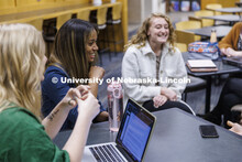 Law students socializing. College of Law photo shoot. April 20, 2022. 
