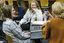 Law students socializing. College of Law photo shoot. April 20, 2022. 
