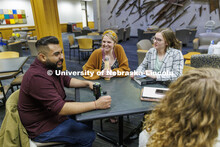 Law students socializing. College of Law photo shoot. April 20, 2022. 