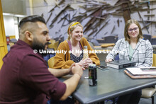 Law students socializing. College of Law photo shoot. April 20, 2022. 