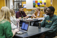Law students socializing. College of Law photo shoot. April 20, 2022. 