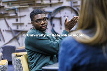 Law students socializing. College of Law photo shoot. April 20, 2022. 