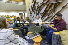Law students socializing. College of Law photo shoot. April 20, 2022. 