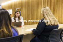 Students studying together. College of Law photo shoot. April 20, 2022. 