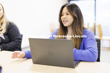 Students studying together. College of Law photo shoot. April 20, 2022. 