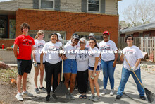 Emerging Leaders in Diversity assist with yard work at 621 Lakewood Drive.  April 23, 2022.  