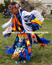 A young dancer competes for prizes during the 2022 UNITE powwow. 2022 UNITE powwow to honor graduate