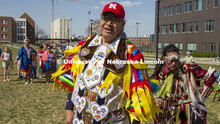 Kennard Parker proudly dances in regalia and a Husker hat. 2022 UNITE powwow to honor graduates (K t