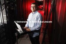 David Estrada is a senior in the school of computing. He is pictured in the serve stacks of the supe