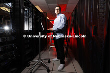 David Estrada is a senior in the school of computing. He is pictured in the serve stacks of the supe
