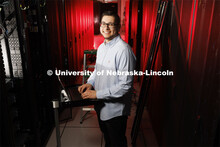 David Estrada is a senior in the school of computing. He is pictured in the serve stacks of the supe
