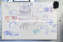 Presentations and studio work during the final week of class for architecture students. April 28, 20