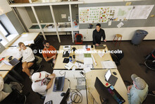 Presentations and studio work during the final week of class for architecture students. April 28, 20