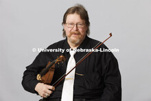 Studio portrait of David Neely, Professor, Glenn Korff School of Music. May 5, 2022. 