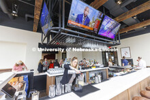 Drinks are served in the Scarlet’s lounges. Ribbon cutting for the new Scarlet Hotel in Nebraska I