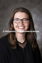 Studio portrait of Brianna Buseman, Youth Meat Animal Extension Assistant Professor. Portraits of Ex