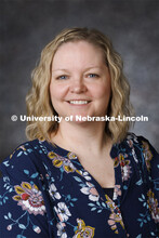 Studio portrait of Darci Pesek, Associate Extension Educator. Portraits of Extension, IANR and CASNR
