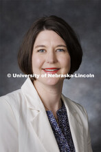 Studio portrait of Elizabeth Extrom, Extension Educator. Portraits of Extension, IANR and CASNR educ