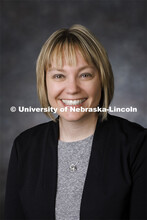 Studio portrait of Brandi Hilton-Hageman, Extension Educator. Portraits of Extension, IANR and CASNR