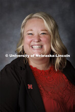Studio portrait of Hayley Jackson, Early Childhood Extension Educator. Portraits of Extension, IANR 
